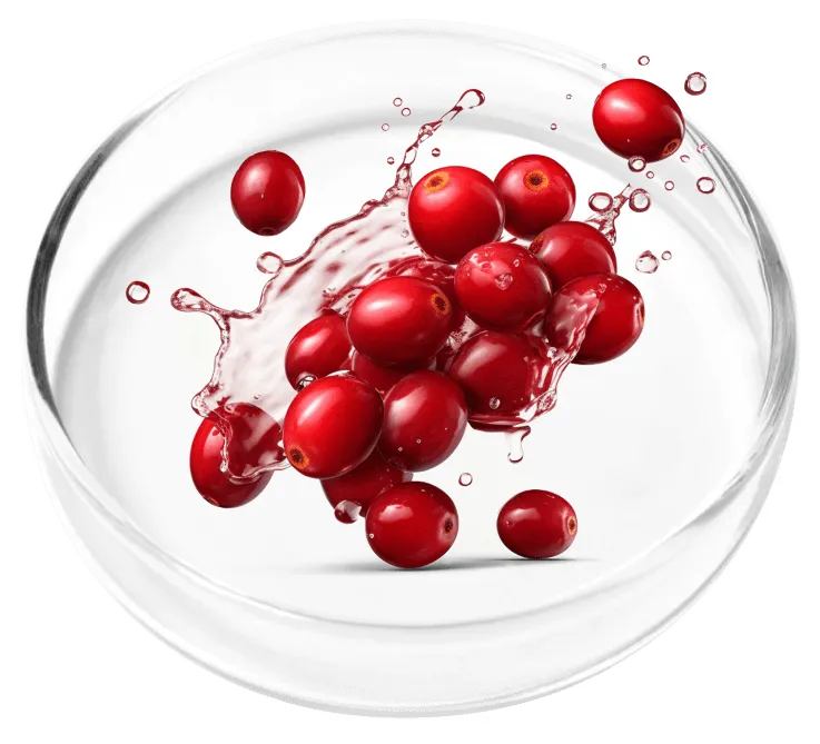 Fresh cranberries representing the cranberry ingredient used in the FemiCore formula for urinary tract and bladder support.
